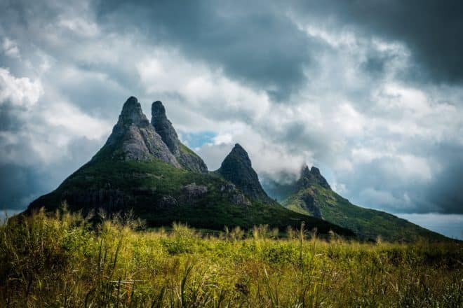 Un paysage de l'Île Maurice, dans l'Océan indien.