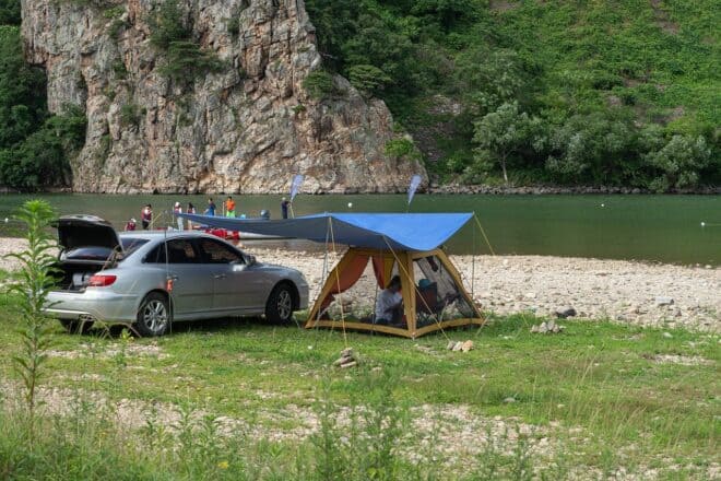 camping rivière