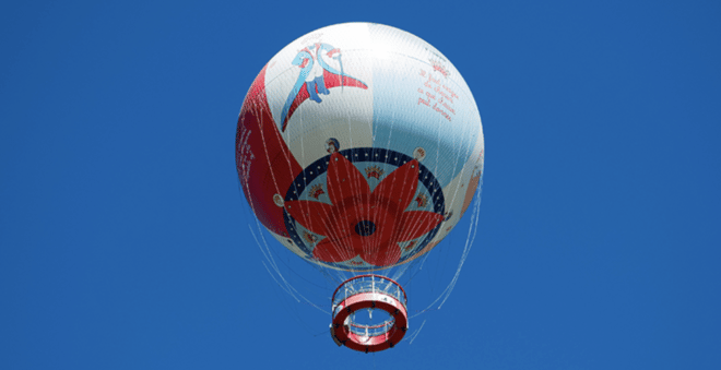 Photo d'illustration. Le ballon captif du parc du Petit Prince, dans le Haut-Rhin.