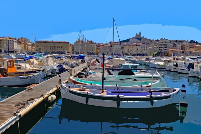 illustration. Le Vieux Port, à Marseille.