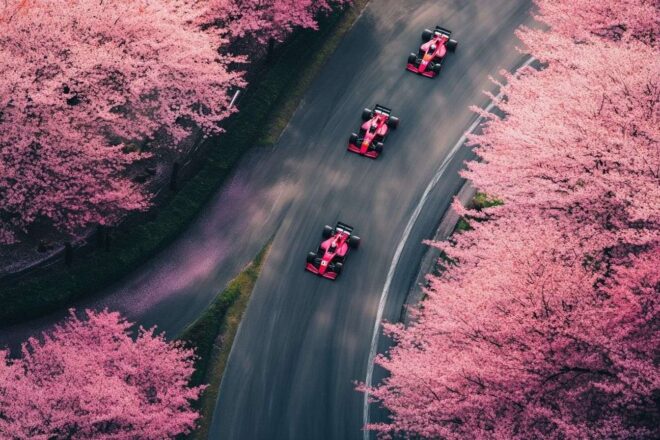 Image d'illustration. Voitures de formule à grande vitesse au japon