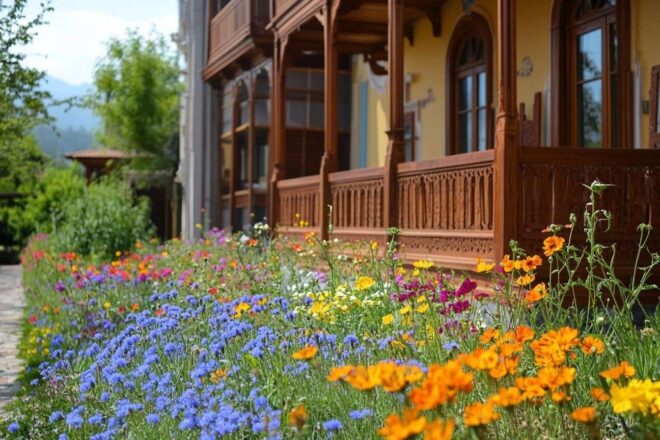 Image d'illustration. Architecture géorgienne traditionnelle