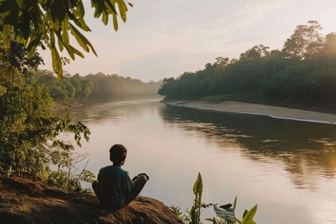 Image d'illustration. Rivière sereine dans la jungle