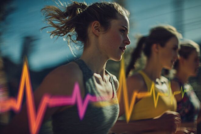 Action dynamique de coureurs en mouvement