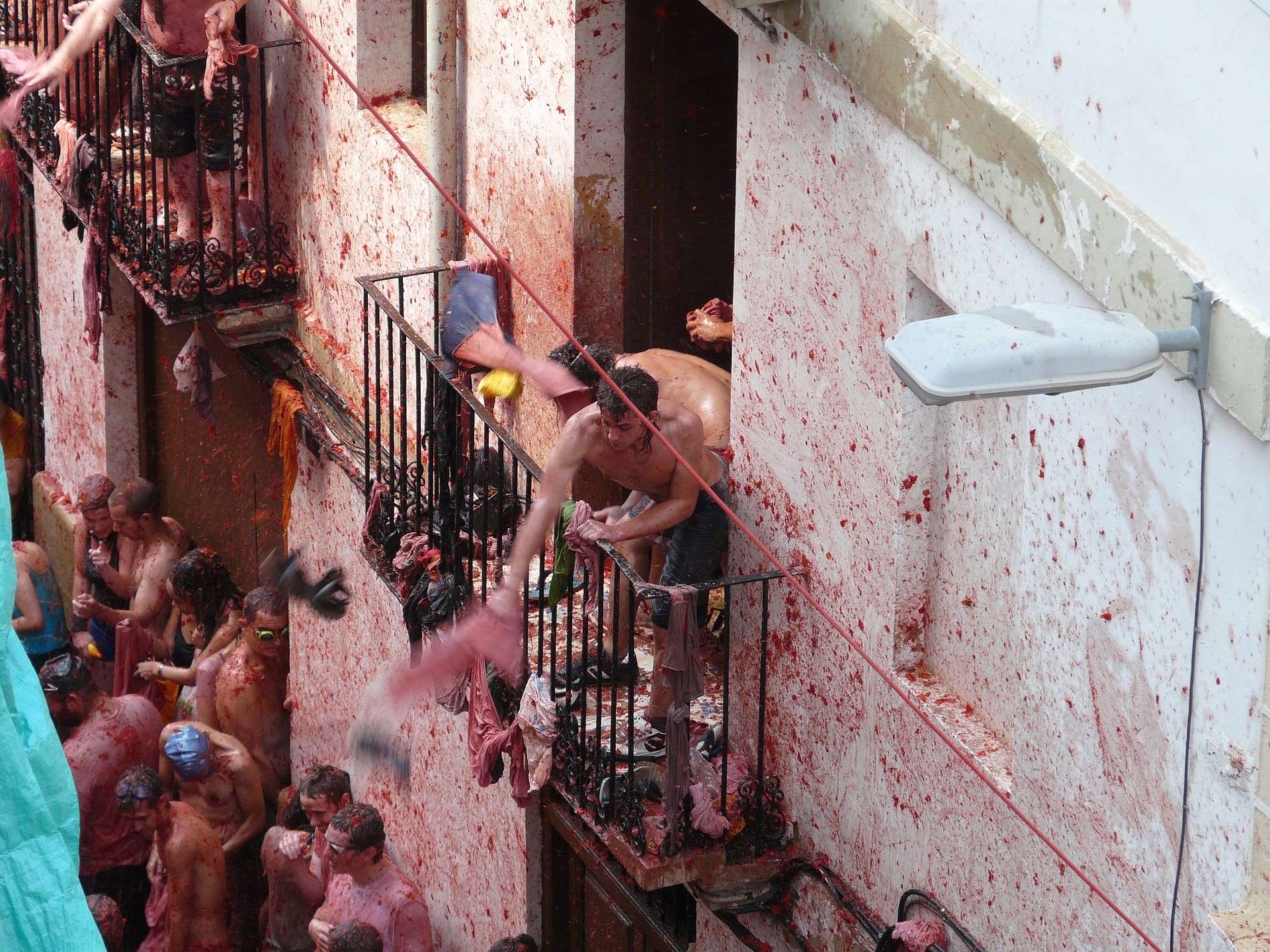 Une tomatina à Valence, Espagne.