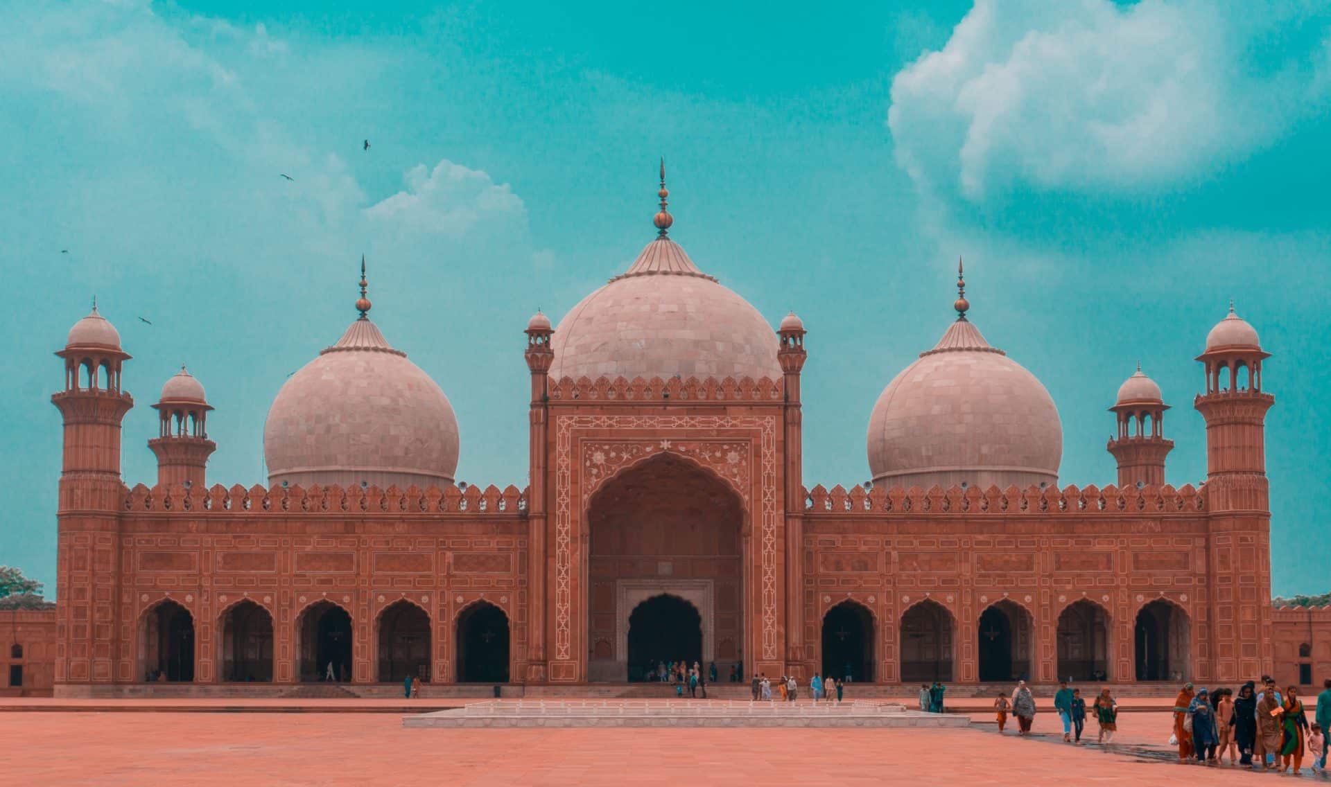 La mosquée Badshahi à Lahore, en Inde.