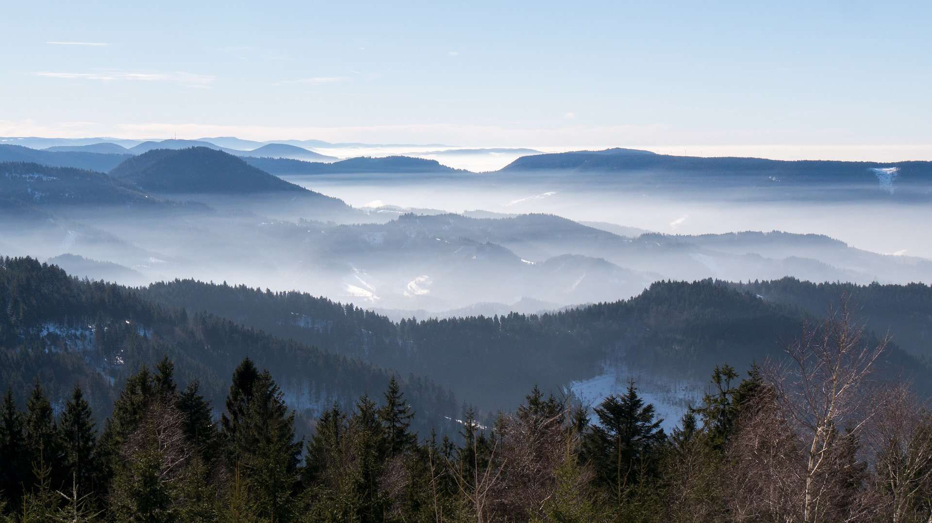 Photo d'illustration. Brouillard sur le massif vosgien.