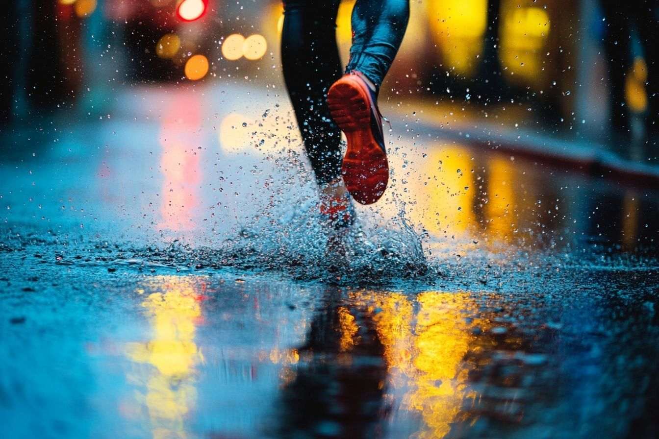 Image d'illustration. Faire de la course à pied sous la pluie