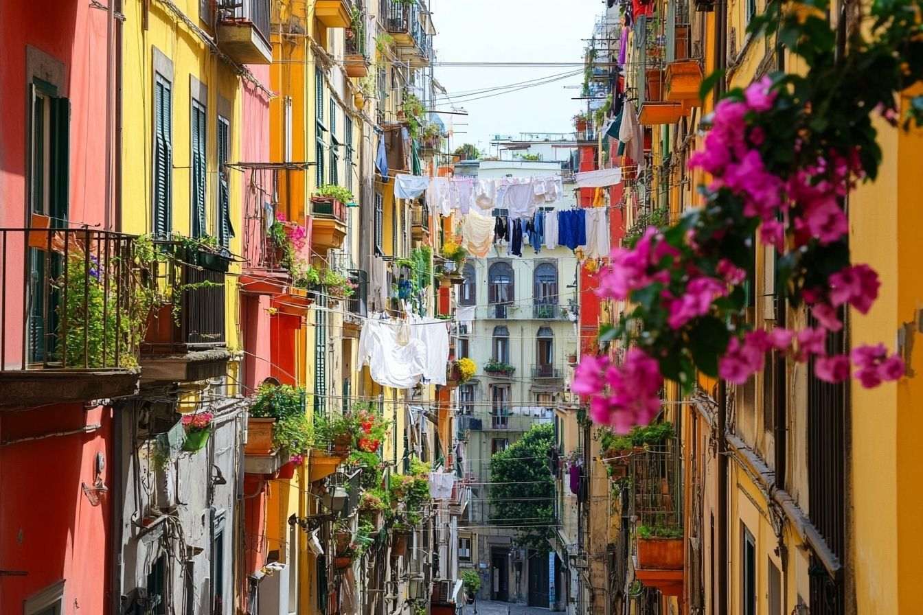 Image d'illustration. Immeubles colorés à naples