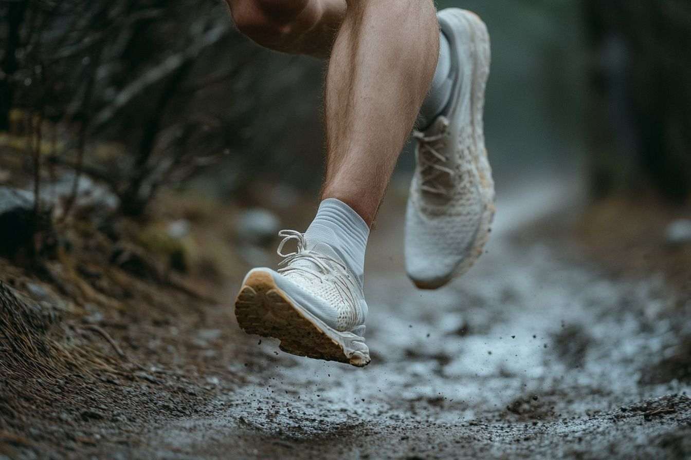 Image d'illustration. Photo de course à pied montrant la forme et les chaussures.