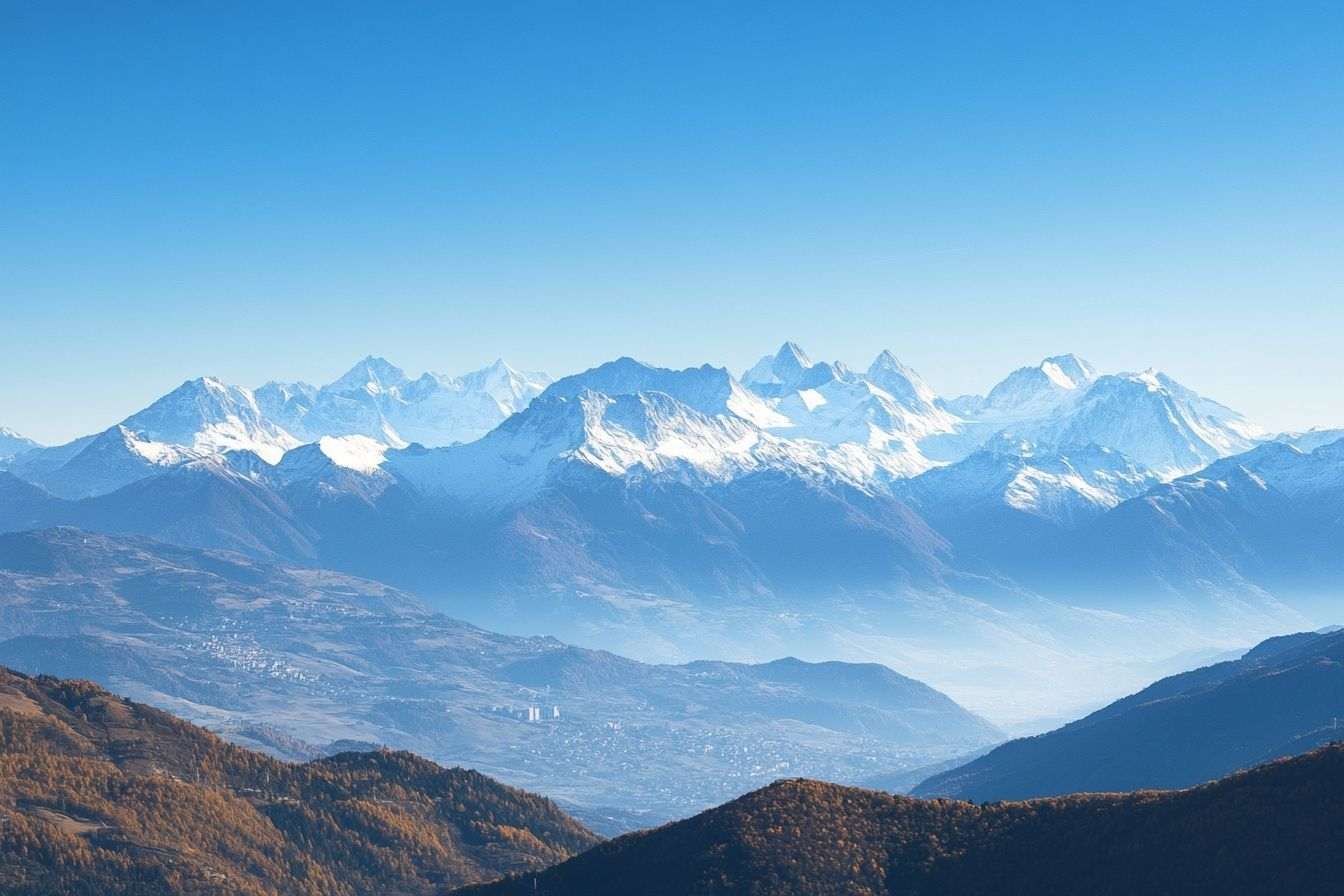 Image d'illustration. Vue panoramique des alpes à milan