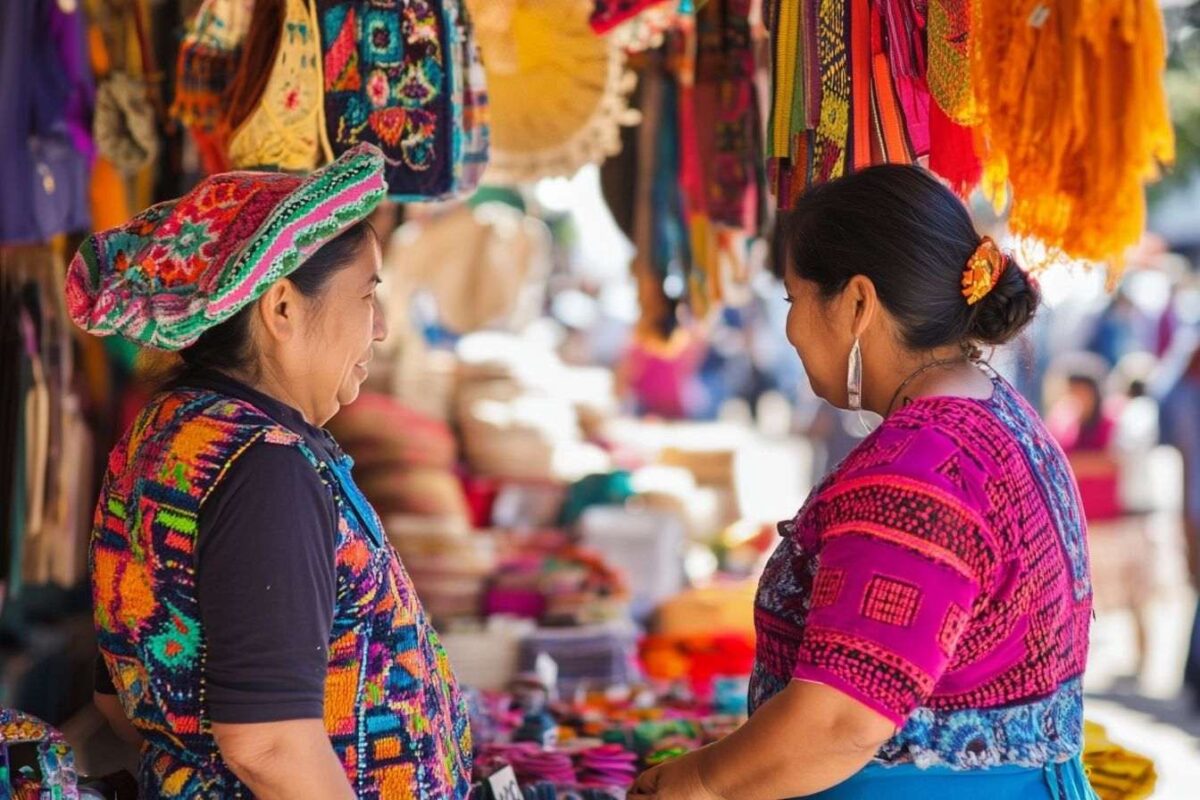 Marché de rue vibrant à oaxaca