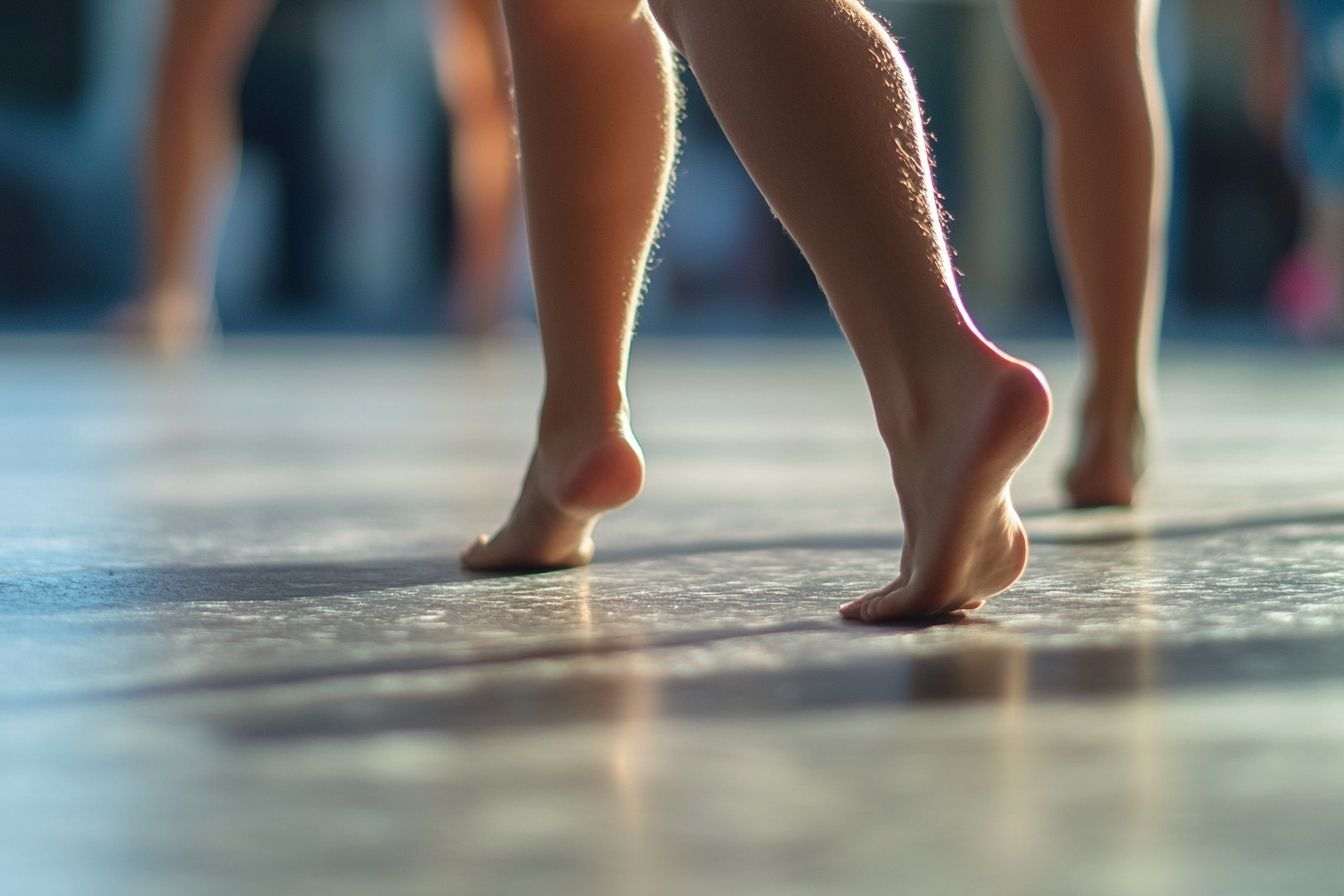 Pieds en mouvement lors d un échauffement énergétique