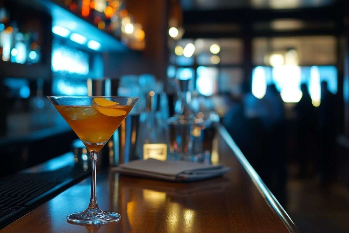 Scène élégante de bar à manhattan