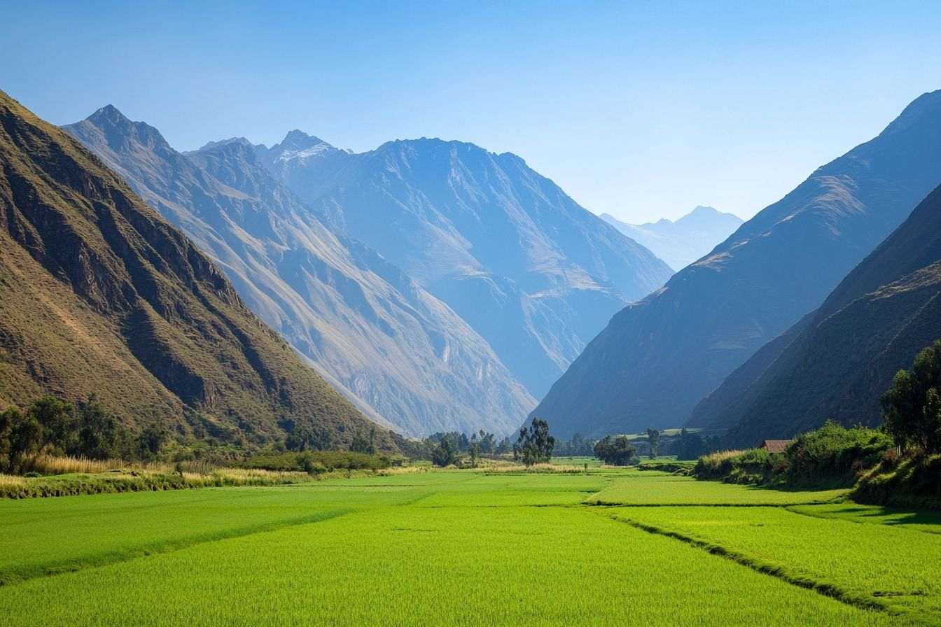 Montagnes majestueuses des andes au pérou