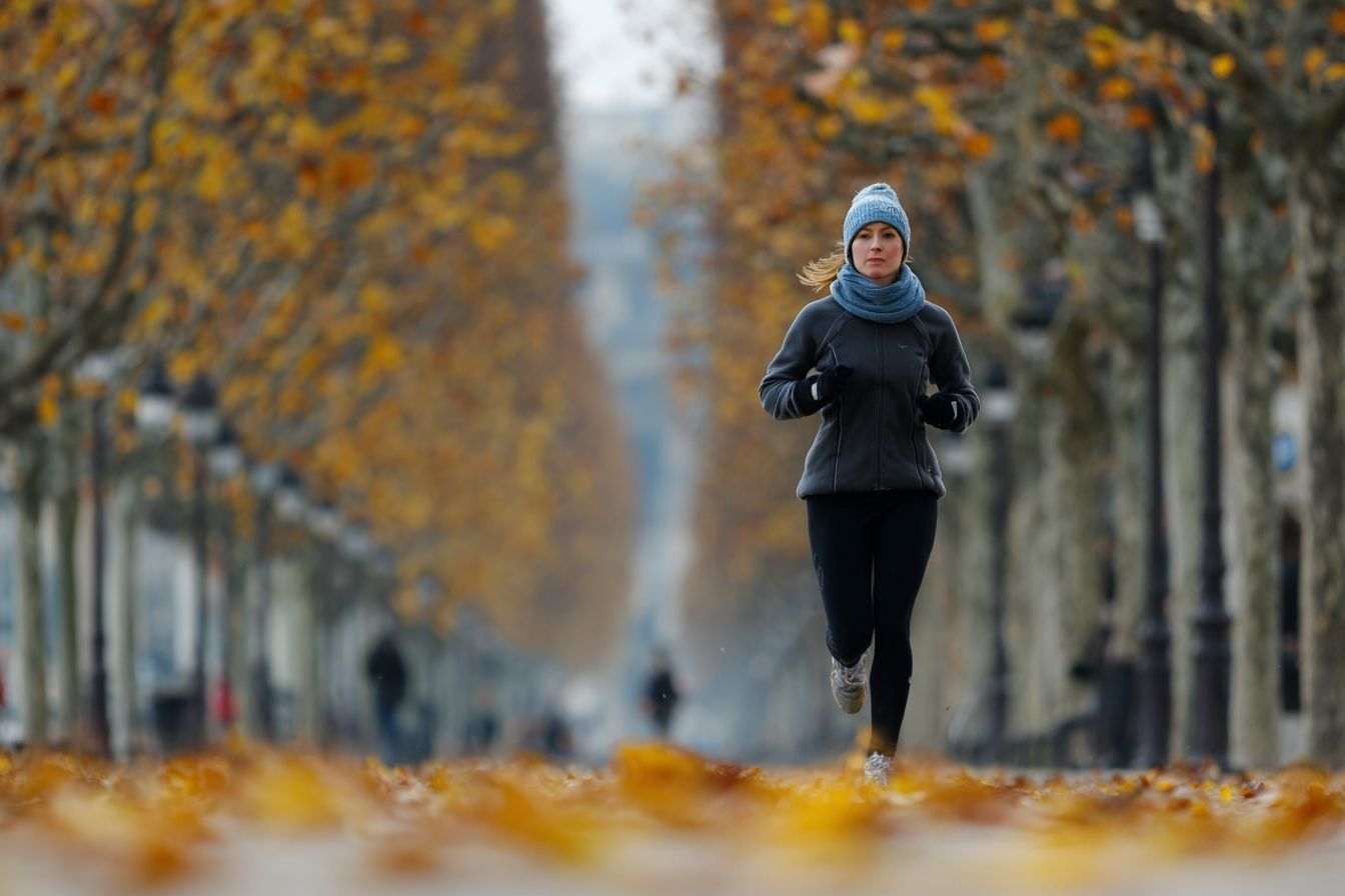 Jogging d hiver à paris