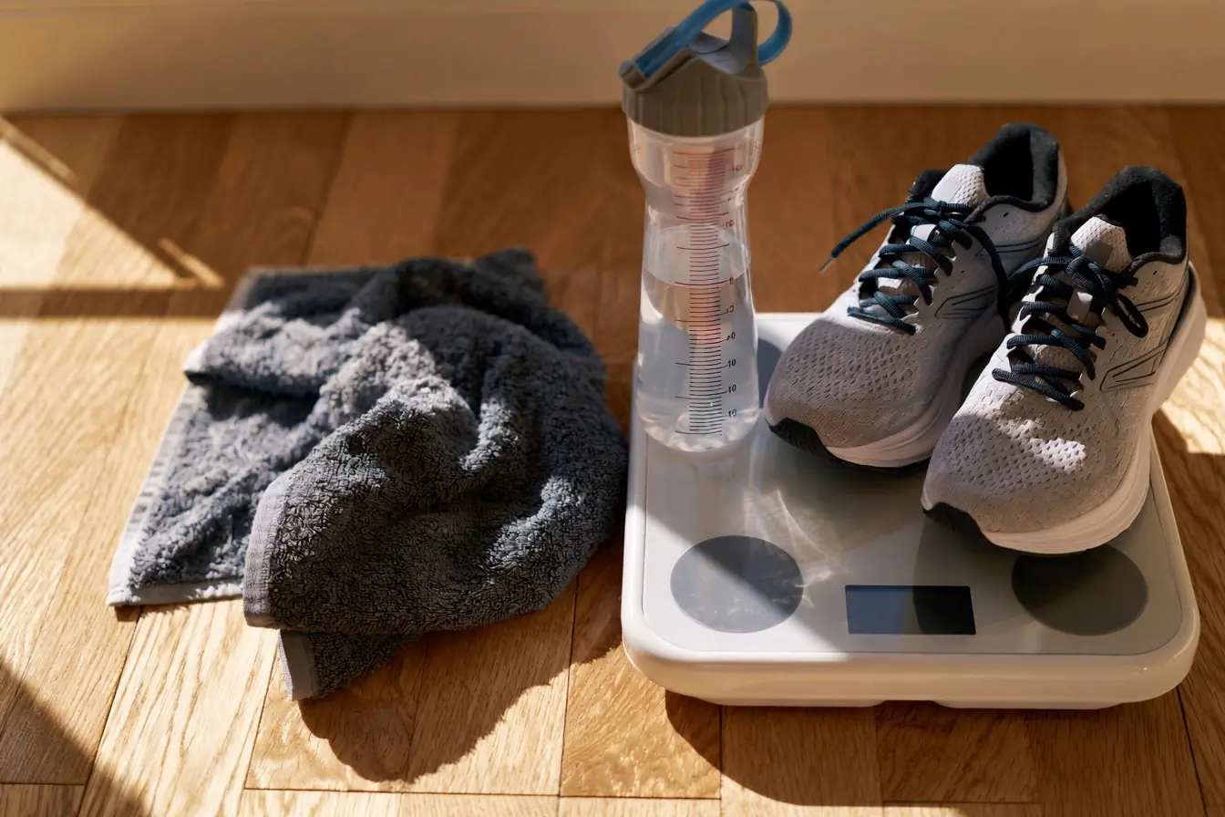 Balance et gourde de running